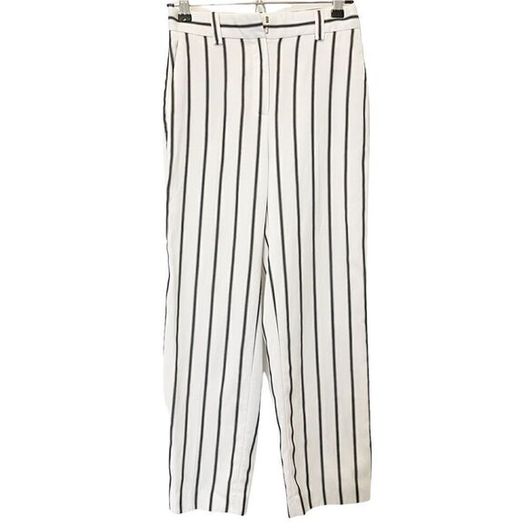 Massimo Dutti Stripe straight leg pants size 2 - Picture 3 of 10